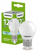 Лампа светодиодная G45 12Вт шар 6500К E27 230В GENERICA LL-G45-12-230-65-E27-G