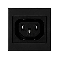 Плата с 1-м разъемом "мама" IEC320 45х45мм графит Simon Connect K306A-14