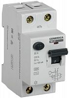 Выключатель дифференциального тока (УЗО) 2п 50А 100мА тип AC ВД1-63 GENERICA IEK MDV15-2-050-100