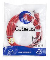 Патч-корд U/UTP кат.5E PC-UTP-RJ45-Cat.5e-3m-RD-LSZH 2xRJ45/8p8c неэкранир. LSZH 3м красн. Cabeus 9516c