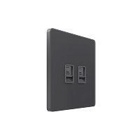 Розетка информационная 2-м СП Systeme Infinity RJ45 кат.6 IP20 вулканический пепел SE FSE000788