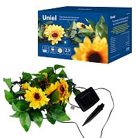 Гирлянда светодиодная садовая "Подсолнухи" USL-S-138/PT2300 SUNFLOWERS 24LED тепл. бел. IP44 на солнечн. батарее аккум. Ni-Mh 1хAA (в компл.) Uniel UL-00009377