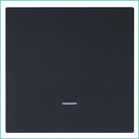 Выключатель 1-кл. СП FD 10А IP20 с подсветкой с накладкой механизм черн. матов. soft touch Jasmart FD3011NPBM