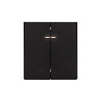 Выключатель 2-кл. СП STRONG MIELE 10А с подсветкой антрацит Kranz KR-78-0714-5