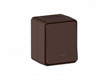 Выключатель 1-кл. ОП AtlasDesign PROFI IP54 10AX с подсветкой корич. SE ATN546013