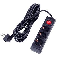 Удлинитель 3х7м с заземл. 16А Ultra S-GCU3-7B BLACK черн. Uniel UL-00010020