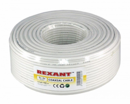 Кабель 3С-2V (48%) 75Ом Б (уп.100м) Rexant 01-2611 фото 3