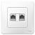 Розетка компьютерная 2-м СП Blanca RJ45 кат.5E бел. SE BLNIS045451