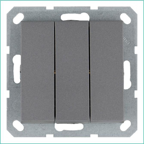 Выключатель 3-кл. 10А IP20 механизм алюм. Jasmart G3031S