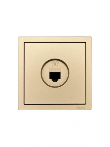 Розетка телефонная СП ZIMA IP20 евро стандарт механизм зол. LEZARD 704-3688-137 фото 3