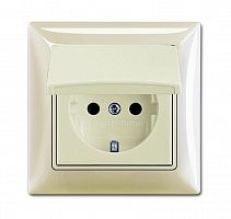 Розетка 1-м СП Basic 55 16А IP44 250В Schuko в сборе сл. кость ABB 2CKA002018A1504