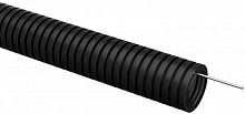 Труба гофрированная ПВХ d50мм с протяжкой черн. (уп.15м) ELASTA IEK ET-TG21-121-050-015-K02