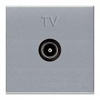 Механизм розетки TV 2мод. Zenit простой серебр. ABB 2CLA225070N1301