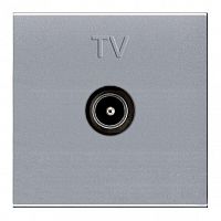 Механизм розетки TV 2мод. Zenit простой серебр. ABB 2CLA225070N1301