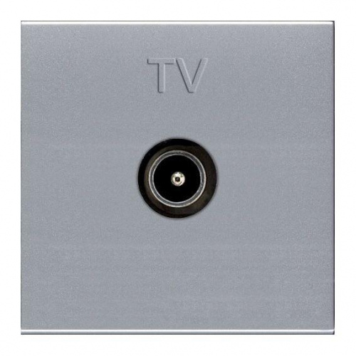 Механизм розетки TV 2мод. Zenit простой серебр. ABB 2CLA225070N1301