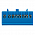 Шина нулевая N 6х9 8 отверстий синий изолированный корпус на DIN-рейку латунь PROxima EKF sn0-63-8-ib