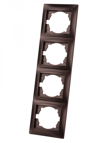 Рамка 4-х постовая вертикальная шоколад "Лама" TDM фото 2