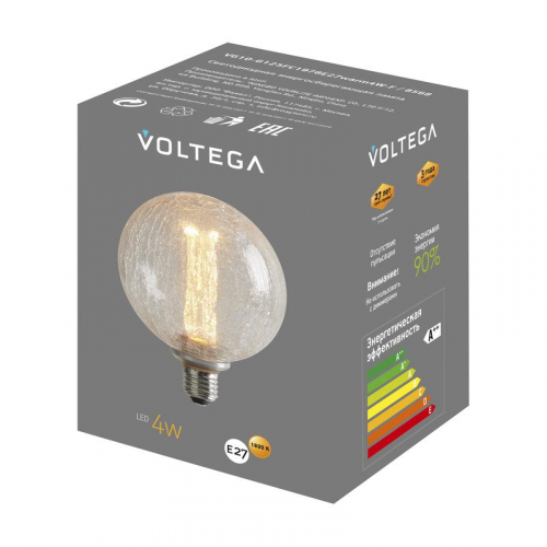 Лампа светодиодная Loft Led G125FC1978 4Вт 1800К E27 Voltega 8568 фото 7