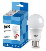 Лампа светодиодная 25Вт A80 грушевидная 6500К холод. бел. E27 230В IEK LLE-A80-25-230-65-E27