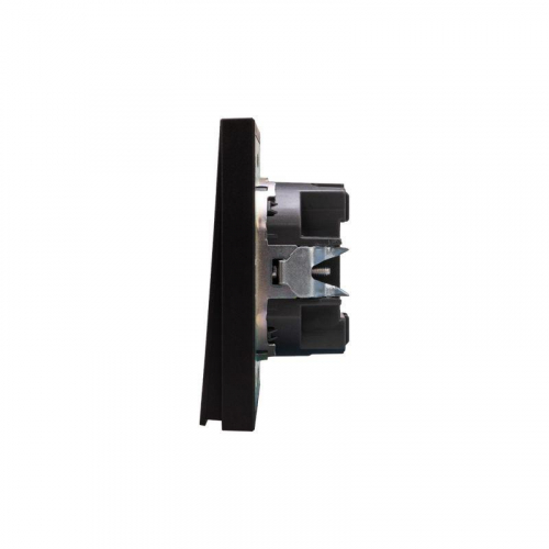 Выключатель 1-кл. СП STRONG MIELE 10А антрацит Kranz KR-78-0705-5 фото 2