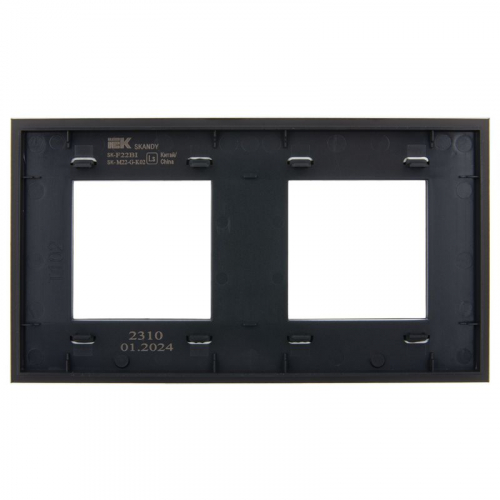Рамка 2-м SKANDY SK-F22Bl стекло черн. IEK SK-M22-G-K02 фото 3
