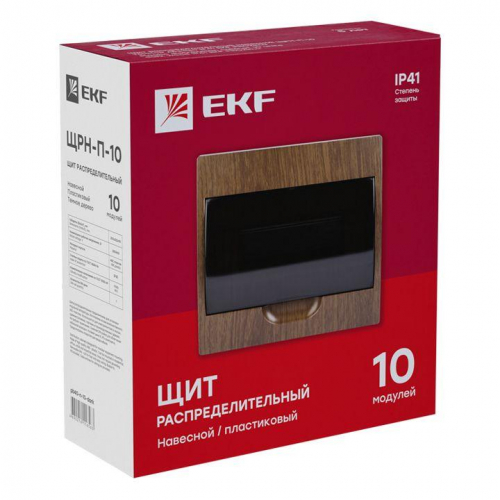 Щит ЩРН-П-10 IP41 темное дерево PROxima EKF pb40-n-10-dark фото 4