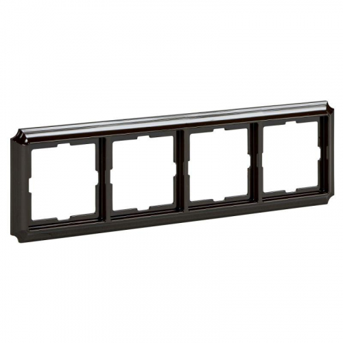 Рамка 4-м Merten Antique пластик корич. SchE MTN4040-4715