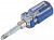 Отвертка с переставным жалом пластиковая ручка 6х32мм (PH2/SL6) MOS 56205М