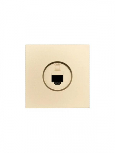 Розетка компьютерная 1-м СП ZIMA IP20 механизм зол. LEZARD 704-3688-140