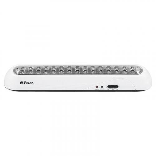 Светильник EL20 30 LED AC/DC аккумуляторный бел. FERON 12901