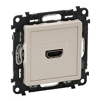 Механизм розетки аудио/видео Valena Life HDMI тип А с лицевой панелью сл. кость Leg 753271