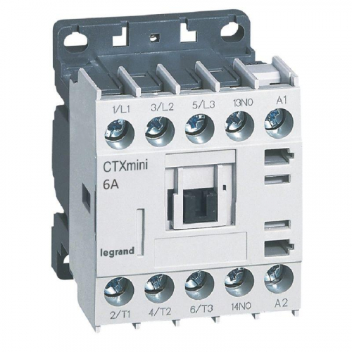 Контактор CTX-3 3P 6А 1НО ~24В мини Leg 417000