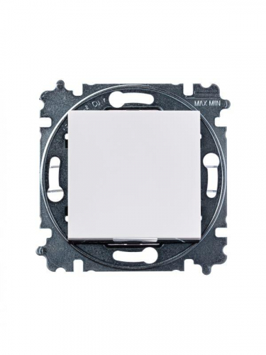 Переключатель 1-кл. СП Levit IP20 бел./дым. черн. ABB 2CHH590645A6062 фото 4