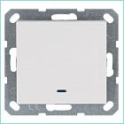 Выключатель 1-кл. 10А IP20 с подсветкой механизм бел. глянцевый Jasmart G3011NW