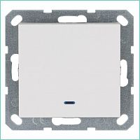 Выключатель 1-кл. 10А IP20 с подсветкой механизм бел. глянцевый Jasmart G3011NW