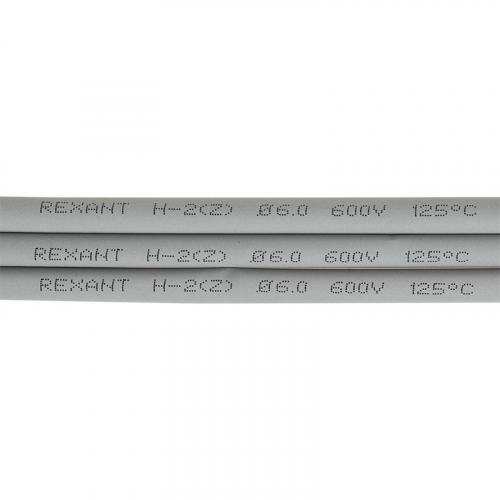 Трубка термоусаживаемая 6.0/3.0мм 1м (уп.50шт) сер. Rexant 20-6010