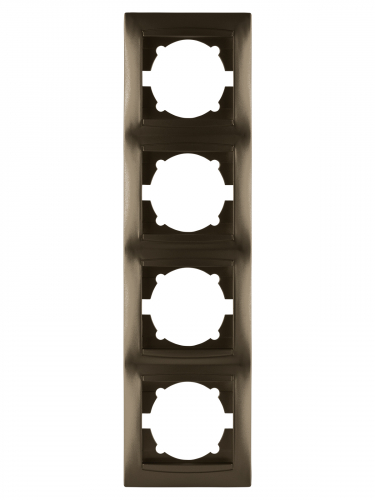 Рамка 4-х постовая вертикальная бронза "Лама" TDM фото 3