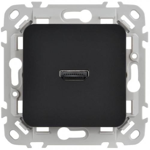 Розетка HDMI СП FLITE РШДМА-ФлЧ механизм черн. IEK FI-H10-K02 фото 2