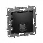 Розетка компьютерная СП Etika RJ45 кат.6 UTP антрацит IEK 672653