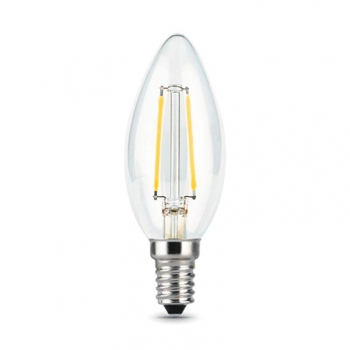 Лампа светодиодная филаментная Black Filament 9Вт свеча 4100К нейтр. бел. E14 710лм GAUSS 103801209 фото 6