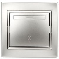Переключатель 1-кл. СП Plano 10А IP20 1-103-03 250В алюм. Intro Б0053746