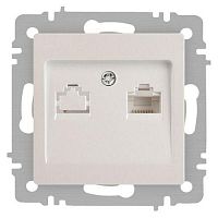 Розетка компьютерная 1-м СП Accent 6-303-06 RJ45 IP20 перламутр. Intro Б0063636