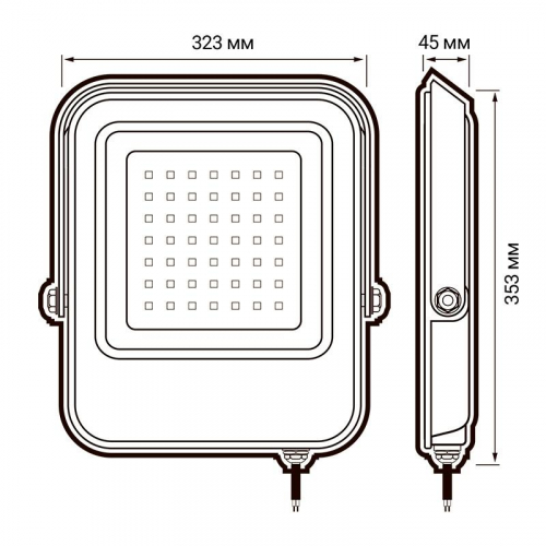 Прожектор светодиодный PFL-V 300Вт 6500К IP65 ДО Pro JazzWay 5045019 фото 5