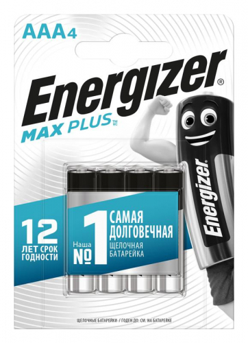 Элемент питания алкалиновый AAA/LR03/286 Max Plus BL4 (блист.4шт) Energizer E301321703