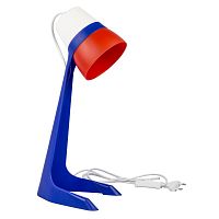 Светильник настольный ULO-K22 D/E14/A WHITE/BLUE/RED 40Вт цоколь E14 механический выключатель триколор Uniel UL-00010040