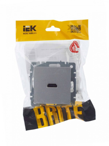 Розетка СП BRITE HDMI РHDMI-0-БрА механизм алюм. IEK BR-H10-K47 фото 7