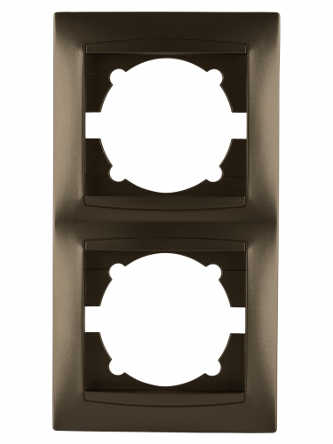Рамка 2-х постовая вертикальная бронза "Лама" TDM фото 3