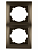 Рамка 2-х постовая вертикальная бронза "Лама" TDM