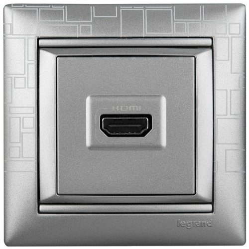 Механизм розетки СП HDMI Valena алюм. Leg 770285 фото 6