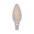 Лампа филаментная Витая свеча LCW35 7.5Вт 600лм 2400К E14 золот. колба Rexant 604-119